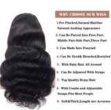13x6 Brazilian Body Wave 10A+ Transparent Lace Front Wig 150% Density - Virgin BrazilianWigVirgin BrazilianVirgin Brazilian1Bwig - bw16 - x6 - 14