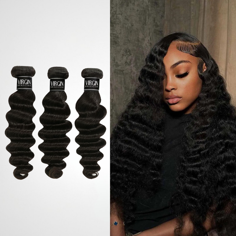 3 Bundles 13A Brazilian Deep Wave Human Hair