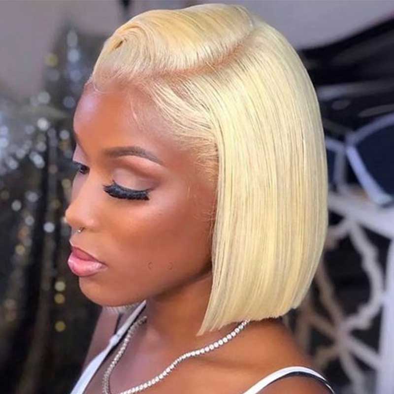 613 Blonde Bob Lace Front Wig 150% Density Brazilian Human Hair - Virgin BrazilianWigVirgin BrazilianVirgin Brazilian613wig - bob12