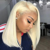 613 Blonde Bob Lace Front Wig 150% Density Brazilian Human Hair - Virgin BrazilianWigVirgin BrazilianVirgin Brazilian613wig - bob12