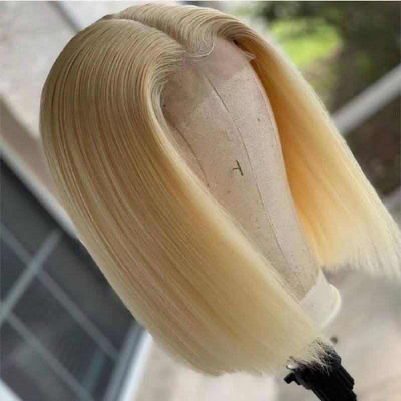 613 Blonde Bob Lace Front Wig 150% Density Brazilian Human Hair - Virgin BrazilianWigVirgin BrazilianVirgin Brazilian613wig - bob12