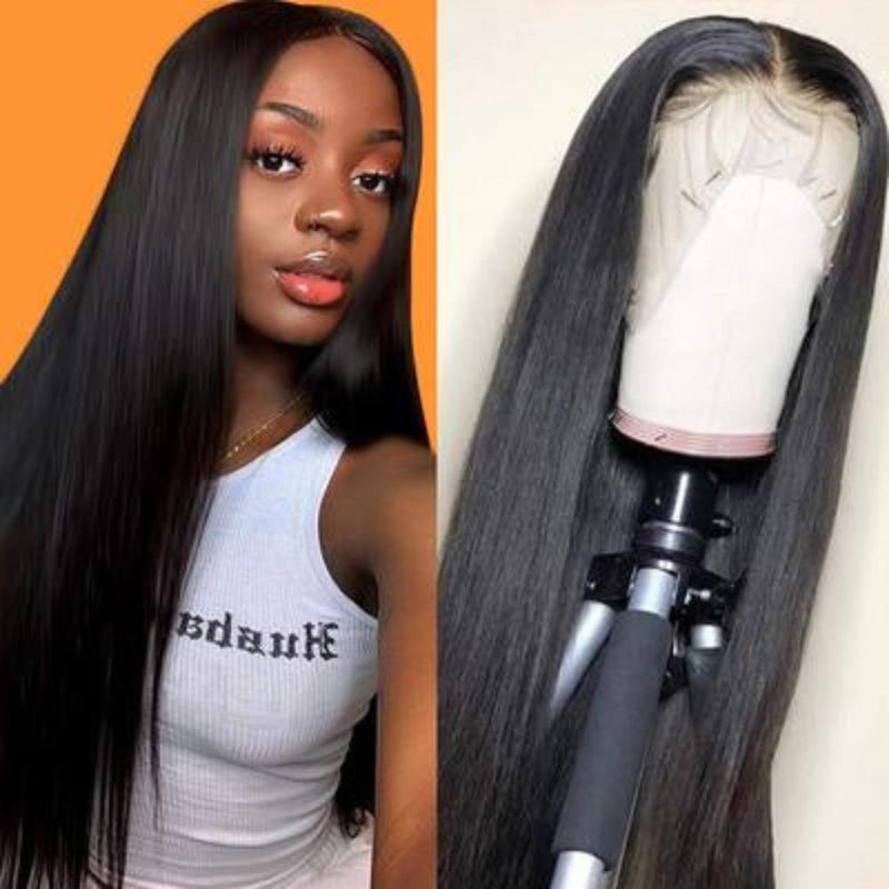 6x6 Brazilian Straight Human Hair 10A+ HD Closure Wig - Virgin BrazilianWigVirgin BrazilianVirgin Brazilian1Bwig - st24 - x6 - 22