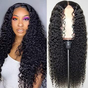 13x6 Brazilian Curly Human Hair 10A+ Transparent Lace Front Wig
