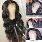 6x6 Brazilian Body Wave Transparent Lace Closure Wig 150% Density