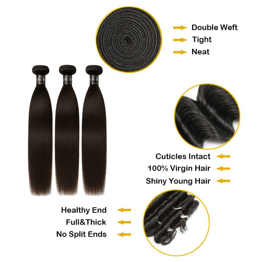 3 Bundles 10A+ Brazilian Straight Human Hair