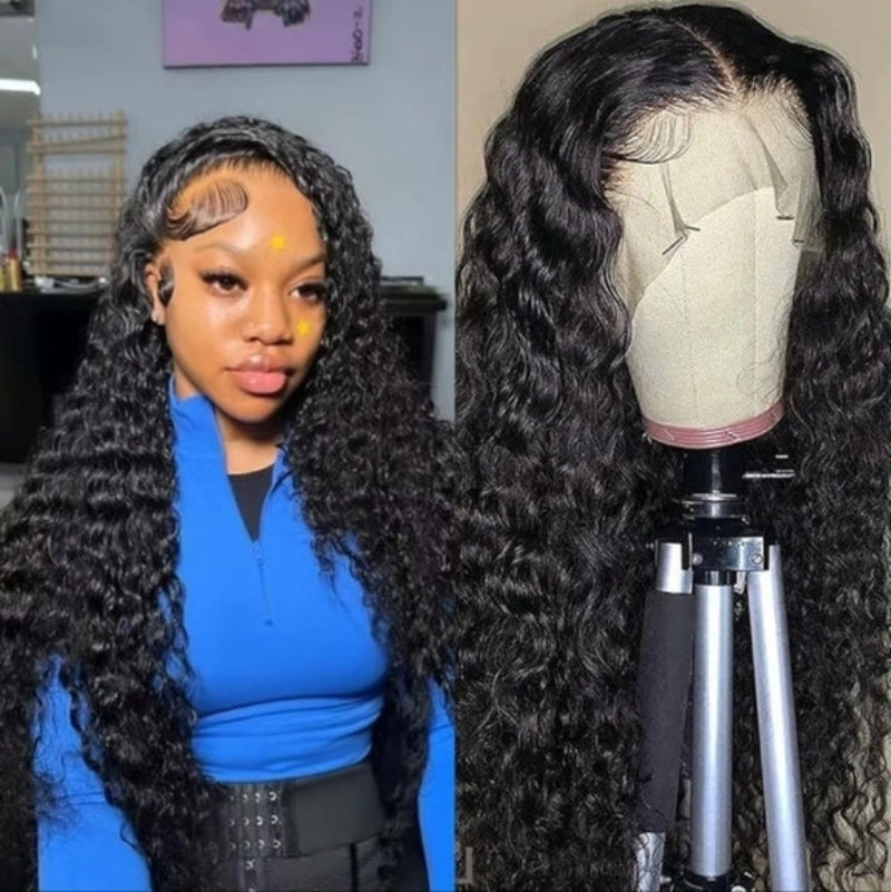 13x6 Brazilian Deep Wave  Transparent Lace Front Wig 150% Density