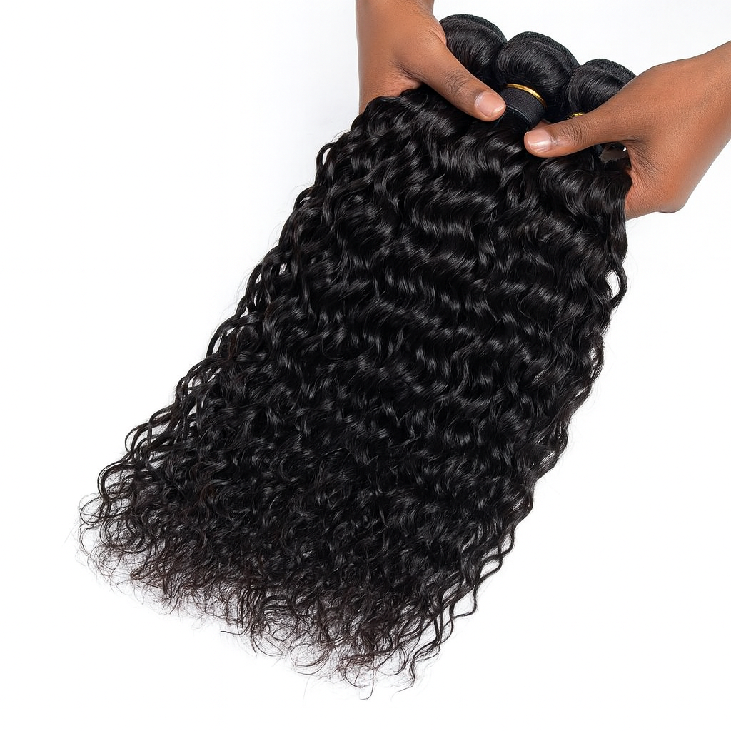 3 Bundles 10A+ Brazilian Natural Wave Human Hair with Frontal