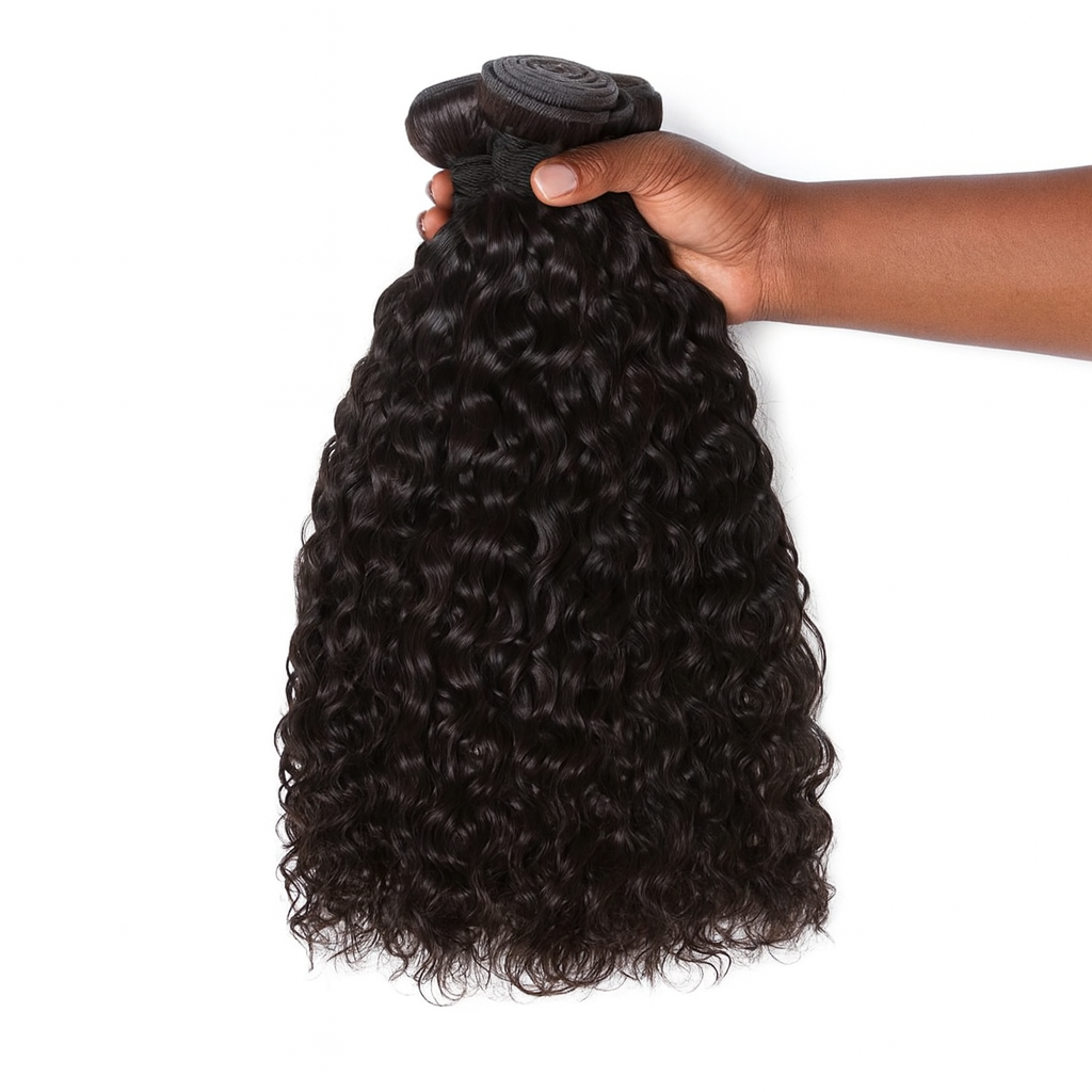 3 Bundles 10A+ Brazilian Natural Wave Human Hair with Frontal
