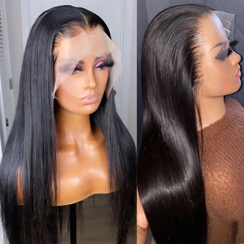 13x4 Glueless Straight HD Lace Front Wig 180%