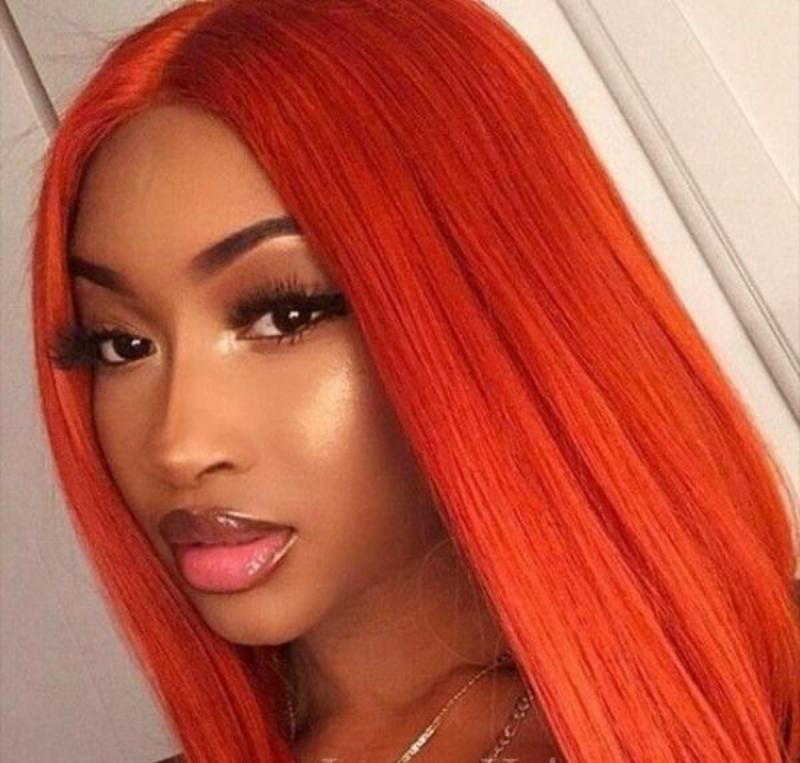Autumn Orange 10A+ Human Hair Bob Wig 13x4 Lace 150% Density - Virgin BrazilianWigVirgin BrazilianVirgin Brazilianauorawig - bob12