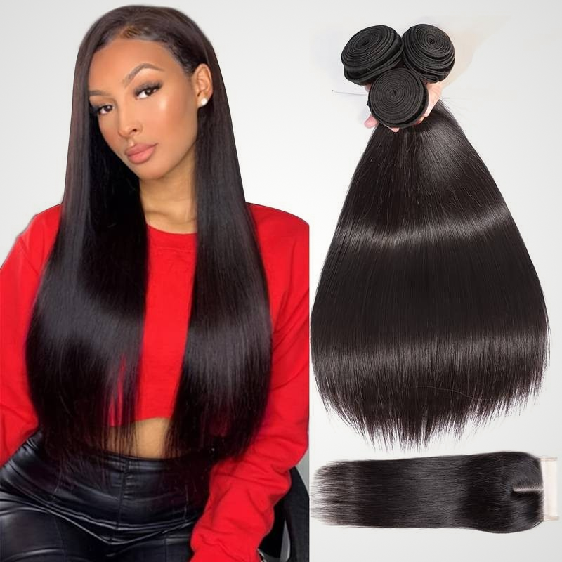 Single Bundle Brazilian Extended Human Straight Hair 13A 32-40 Inches