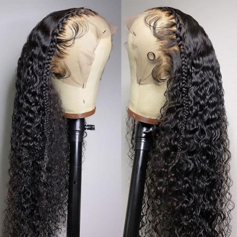 Full Lace Wig 150% Density Brazilian Deep Wave 10A+ Human Hair - Virgin BrazilianWigVirgin BrazilianVirgin Brazilian1Bwig - dw16 - 14