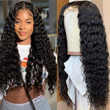 Full Lace Wig 150% Density Brazilian Deep Wave 10A+ Human Hair - Virgin BrazilianWigVirgin BrazilianVirgin Brazilian1Bwig - dw16 - 14